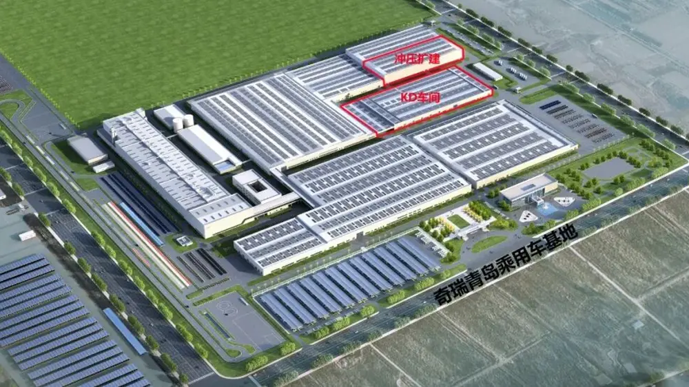 Projekt výstavby dielní dielne na výrobu dielov Chery KD na nosníku, EIHE realizoval projekt základnej konštrukcie Chery Automobile Qingdao vyhral ponuku „tri po sebe idúce tituly“.