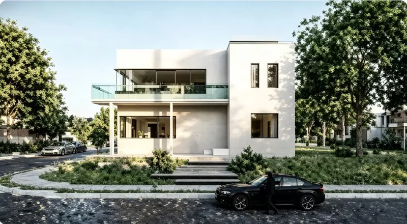Dvojvrstvová prefabrikovaná konštrukcia domu z oceľového rámu