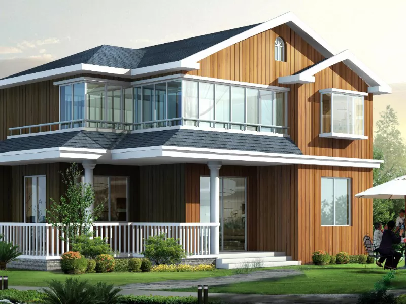 Luxusná a moderná prefabrikovaná tenkostenná oceľová vila