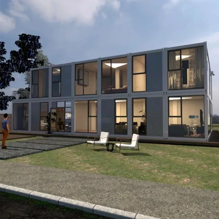 Prefabrikovaný kontajnerový integrovaný oceľový dom